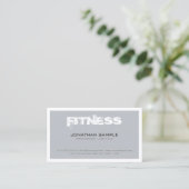 Carte De Visite Trendy Personal Trainer Fitness Professional Plain (Debout devant)