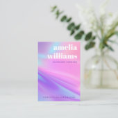 Carte De Visite Trendy pink purple gradient earring display card (Debout devant)