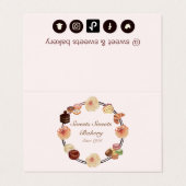 Carte De Visite Trendy Pink Sweets Gâteaux boulangerie (Extérieur déplié)