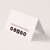 Carte De Visite Trendy Pink Sweets Gâteaux boulangerie (Dos)