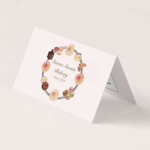 Carte De Visite Trendy Pink Sweets Gâteaux boulangerie