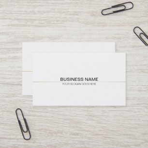 Carte De Visite Trendy Professional Clean Classy Plain White Gold