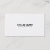 Carte De Visite Trendy Professional Clean Classy Plain White Gold (Devant)
