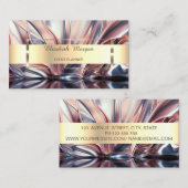 Carte De Visite Trendy Professional Gold Stripe Abstrait (Devant / Derrière)