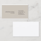 Carte De Visite Trendy Professional Moderne Elégant Couleur Simple (Devant / Derrière)