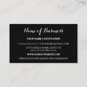 Carte De Visite Trendy Red and White Stripes Salon Hair Stylist (Dos)