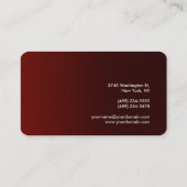 Carte De Visite Trendy Reddish Brown Attractif Plain Chic (Dos)