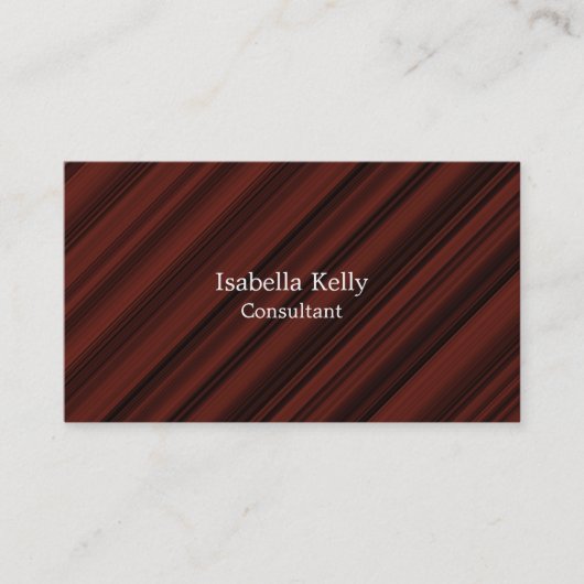 Carte De Visite Trendy rouge Brown couleur clair unique élégant (Devant)