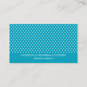 Carte De Visite TRENDY SIMPLE SPOT mini-polka point mignon turquoi (Dos)