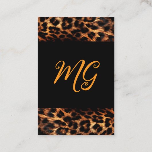 Carte De Visite Trendy Stylish Modern Ladies Monogram  (Devant)