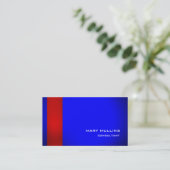 Carte De Visite Trendy Stylish Red Blue Modern Elegant (Debout devant)