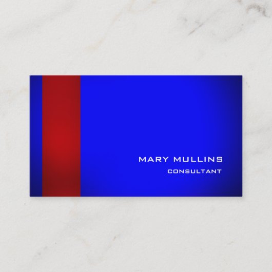 Carte De Visite Trendy Stylish Red Blue Modern Elegant (Devant)