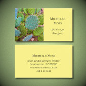 Carte De Visite Trendy Succulent Botanique Cactus Jaune