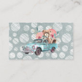 Carte De Visite Trendy Teddy Bear Hearts Diaper Raffle (Dos)