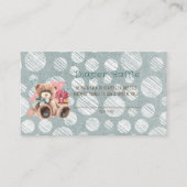 Carte De Visite Trendy Teddy Bear Hearts Diaper Raffle (Devant)