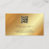 Carte De Visite Trendy Typography Monogram Gold Luxurious Silk (Dos)