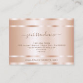 Carte De Visite Très élégant Rose Gold Effet Professionnel Moderne (Dos)