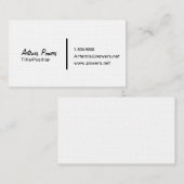 Carte de visite très simple d'avant seulement (Devant / Derrière)