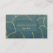 Carte De Visite Trésor Abstrait sous-marin Code QR (Devant)