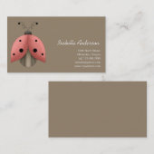 Carte De Visite Trésors de jardin · Coccinelle (Devant / Derrière)