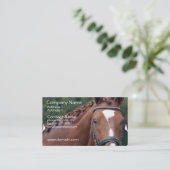 Carte de visite tressé de crinière de cheval (Debout devant)