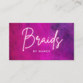 Carte De Visite Tresses de néon rose (Devant)