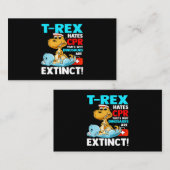 Carte De Visite TRex Hates CPR Dinosaur Infirmière Funny Infirmièr (Devant / Derrière)