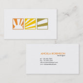 Carte De Visite Tri Carrés - coucher du soleil (Devant / Derrière)