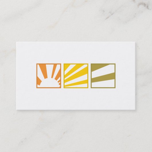 Carte De Visite Tri Carrés - coucher du soleil (Devant)