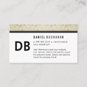 Carte De Visite Triage Motif Monogramme de l'entreprise (Devant)