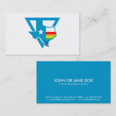 Carte De Visite triangle arc-en-ciel du texas (Devant / Derrière)