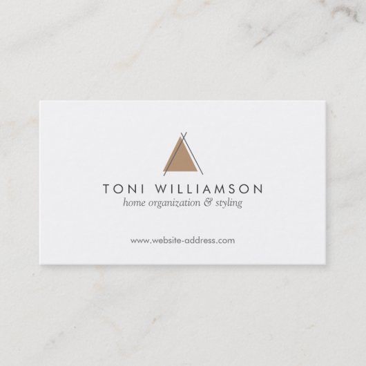 Carte De Visite Triangle Bohème TeePee Arts et artisanat (Devant)