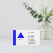 Carte De Visite Triangle bord - Bleu (Debout devant)