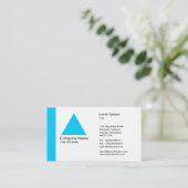 Carte De Visite Triangle bord - bleu ciel (Debout devant)