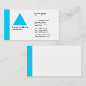 Carte De Visite Triangle bord - bleu ciel (Devant / Derrière)
