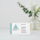 Carte De Visite Triangle bord - bleu clair (Debout devant)