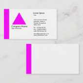 Carte De Visite Triangle bord - Magenta (Devant / Derrière)