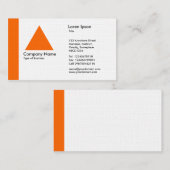 Carte De Visite Triangle bord - Orange (Devant / Derrière)