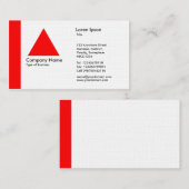 Carte De Visite Triangle bord - Rouge (Devant / Derrière)