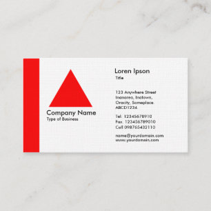 Carte De Visite Triangle bord - Rouge