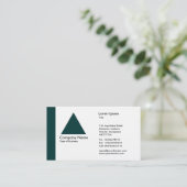 Carte De Visite Triangle bord - Vert foncé (Debout devant)
