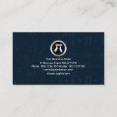 Carte De Visite Triangle circulaire Math Tutor d'équation de mathé (Dos)
