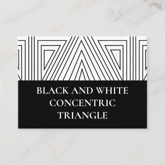 Carte De Visite Triangle concentrique noir et blanc (Devant)