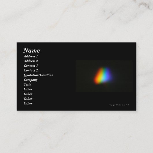 Carte De Visite Triangle d'arc-en-ciel (Devant)