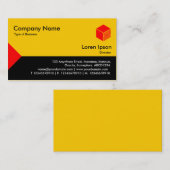 Carte De Visite Triangle d'arête III - Rouge, noir avec ambre (Devant / Derrière)