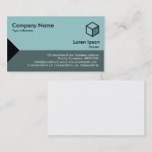 Carte De Visite Triangle de bord II - Tons bleu clair vert (Devant / Derrière)