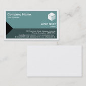 Carte De Visite Triangle de bord - Nuances de vert d'océan (Devant / Derrière)