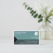 Carte De Visite Triangle de bord - Nuances de vert d'océan (Debout devant)