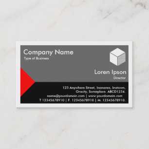 Carte De Visite Triangle de bord - rouge, noir et gris