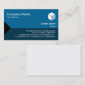 Carte De Visite Triangle de bordure II - Tons bleu désert (Devant / Derrière)